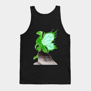 Standing Proud over my Entire Kingdom- Dragon Dark Green Tank Top